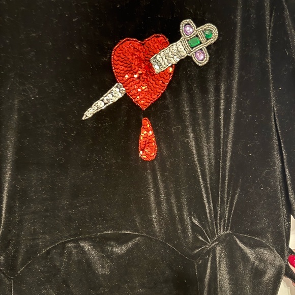 Nicoletta Carlone, black velvet retro style Jezebel Dress  Size 2XL NWT - Picture 6 of 8